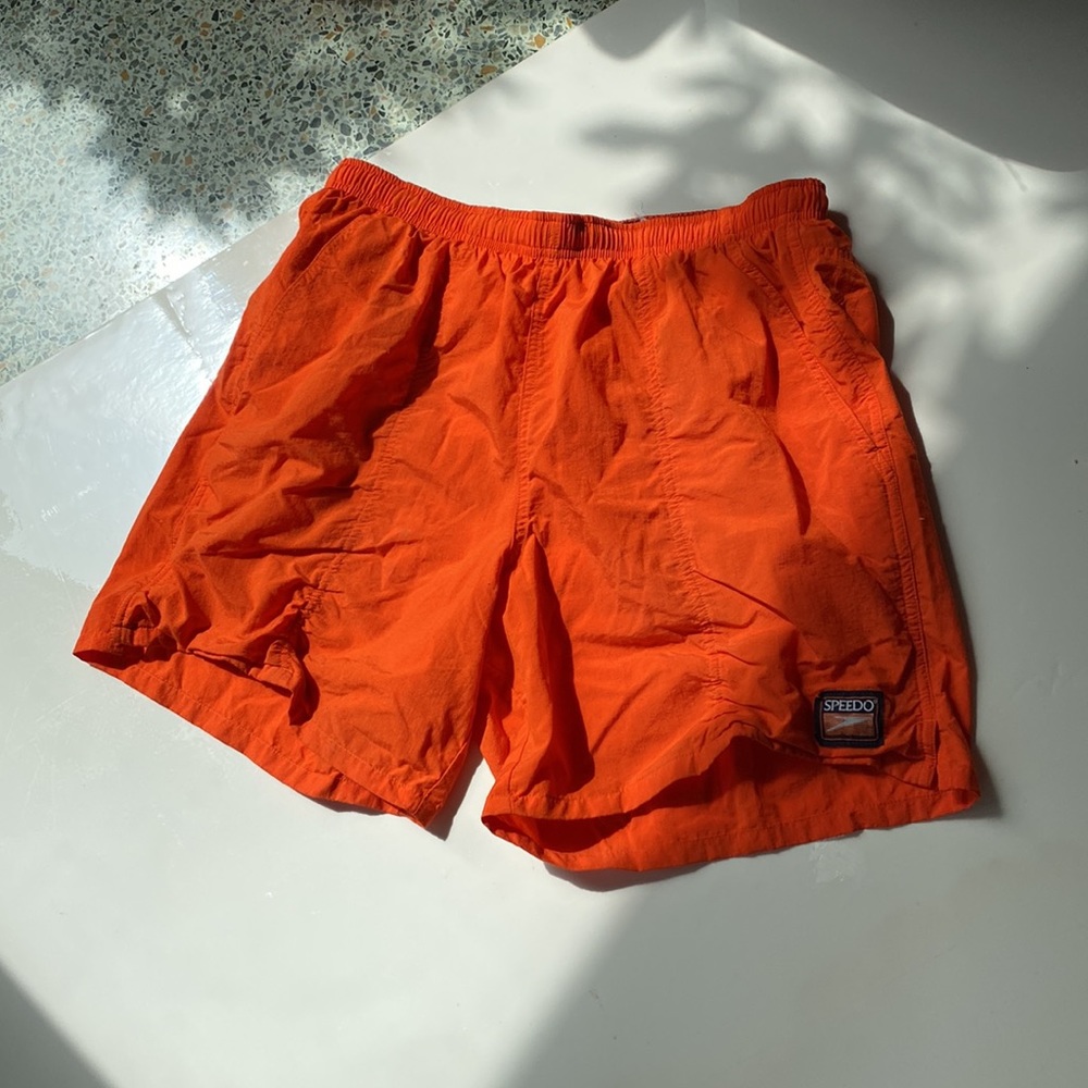 Men’s SPEEDO swim trunks size M, orange